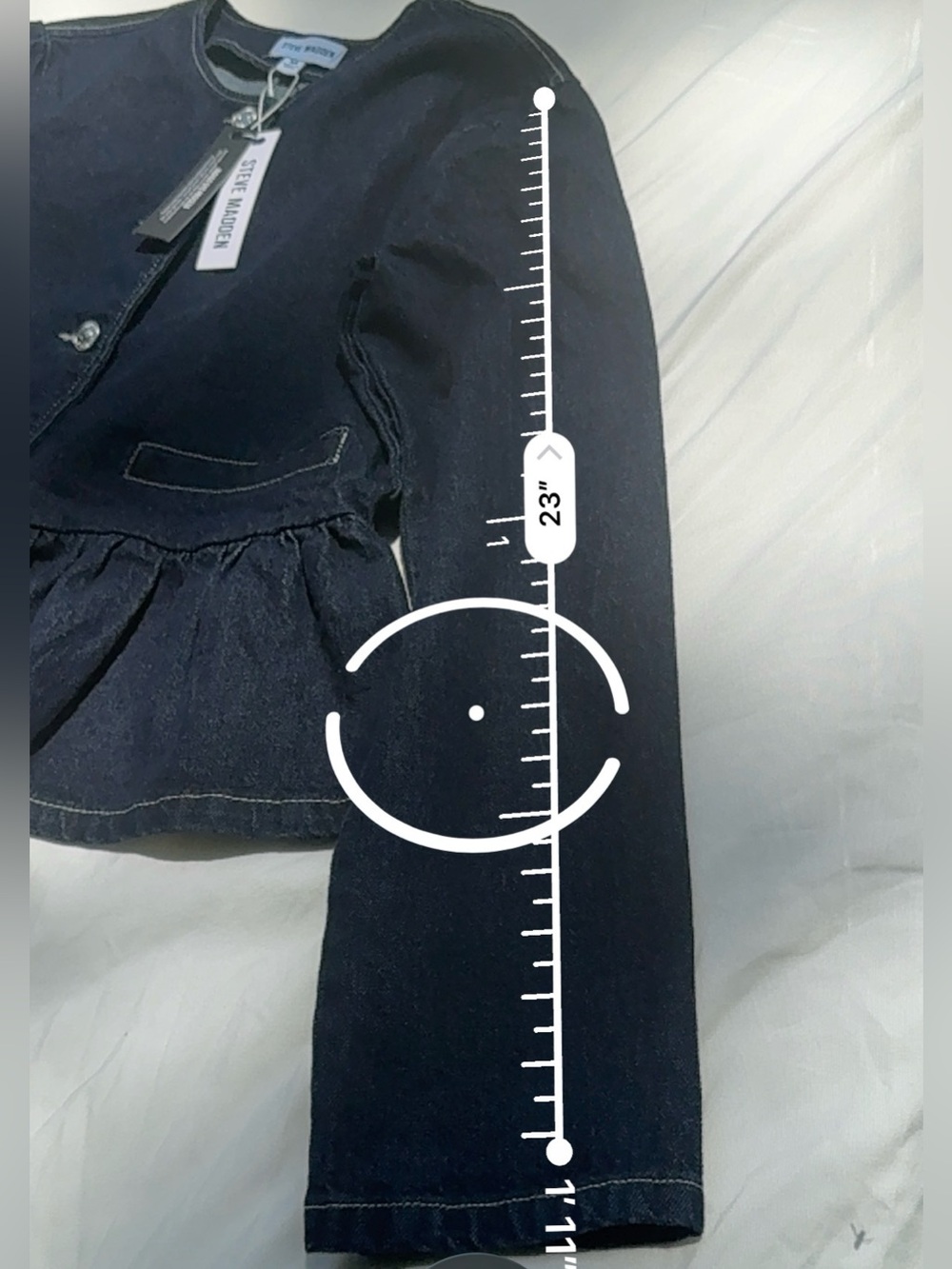 Steve Madden Black Peplum Button Jacket - Picture 8 of 9